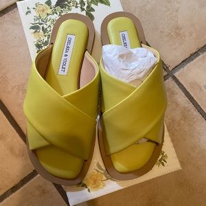 Chelsea & Violet, the Jacey Cross Band Sandals 
NWT